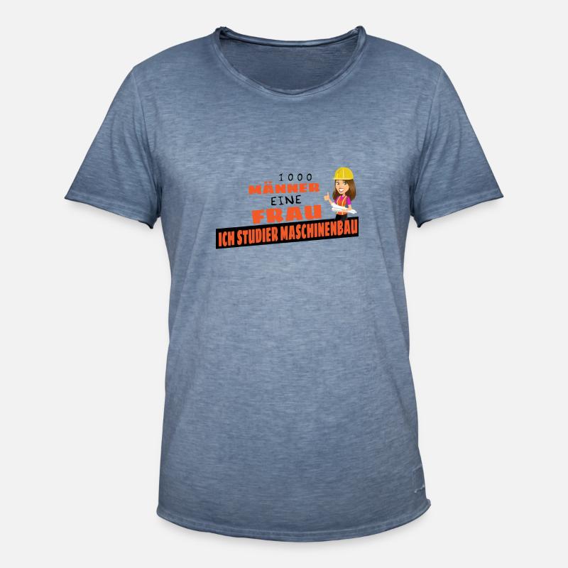 Student Studieren Studium Prokrastination Geschenk - Männer Vintage T-Shirt - Vintage Denim