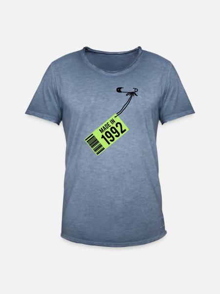 Birthday T-Shirt 1992 - Men's Vintage T-Shirt - vintage denim