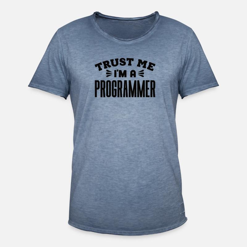 Software Developer Programmer Gift - Men's Vintage T-Shirt - vintage denim