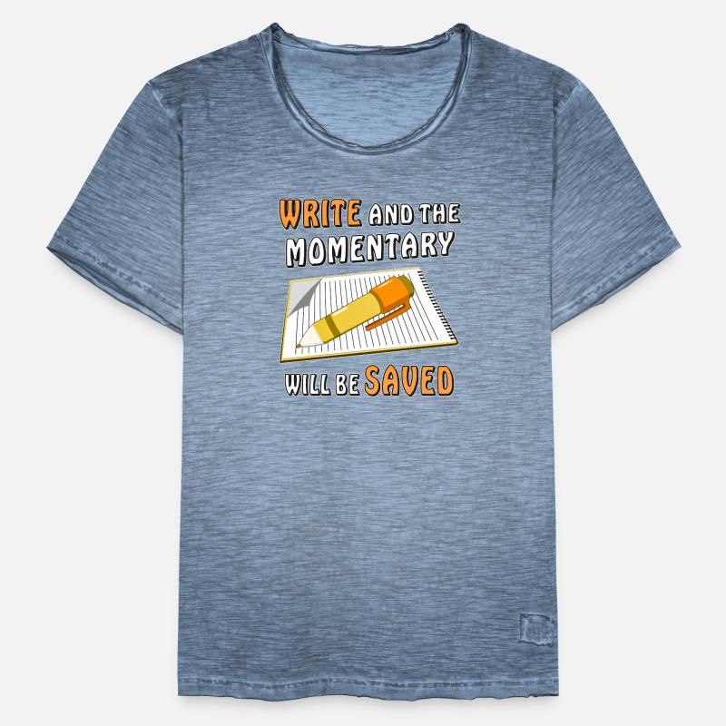 NOTEPAD WRITE MOMENT SAVED Men's Vintage T-Shirt