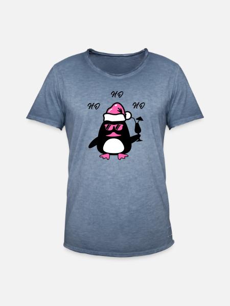 Beach Duck Christmas - Men's Vintage T-Shirt - vintage denim
