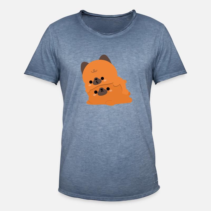 Deutscher Schäferhund-Ehepaar - Männer Vintage T-Shirt - Vintage Denim