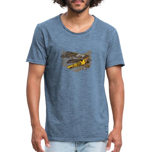 Steampunk biplane - Men's Vintage T-Shirt
