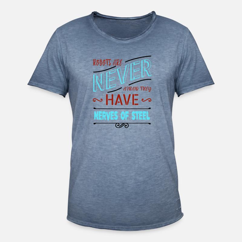 funny robotics engineer artificial intelligence - Männer Vintage T-Shirt - Vintage Denim
