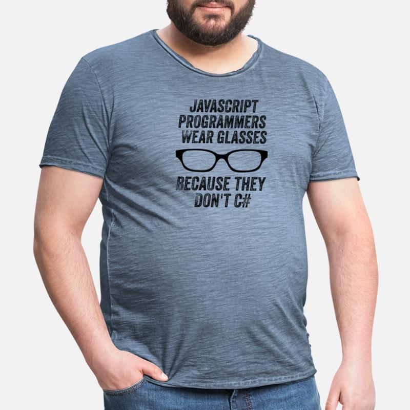 Lustige Javascript-Programmierer Männer Vintage T-Shirt