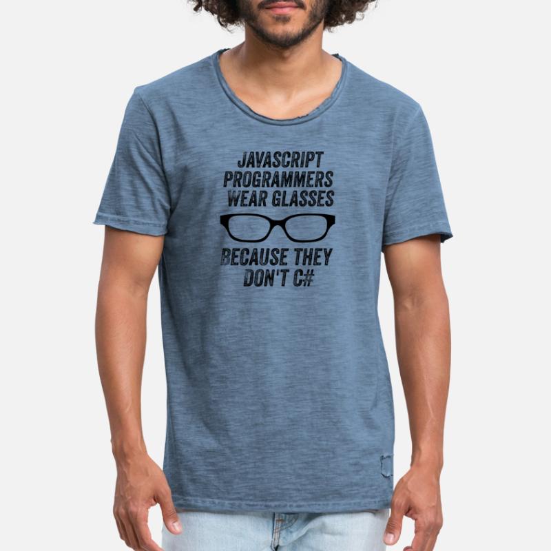 Funny Javascript Programmers Men's Vintage T-Shirt