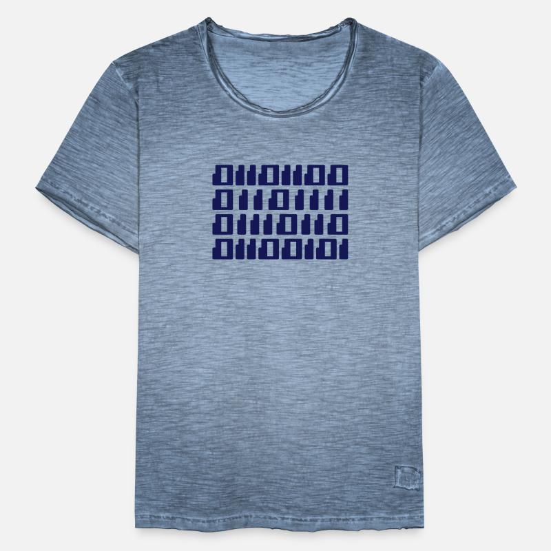 Love in Binary Code Men's Vintage T-Shirt