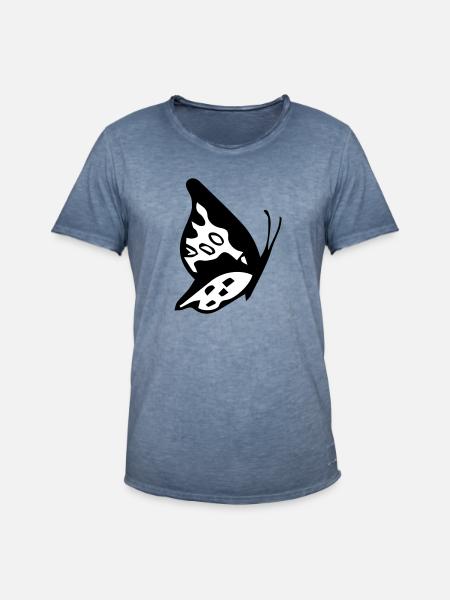 schmetterling - Männer Vintage T-Shirt - Vintage Denim