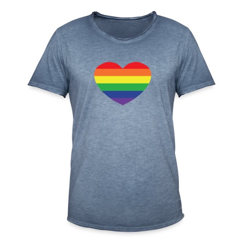 Rainbow heart - Men's Vintage T-Shirt