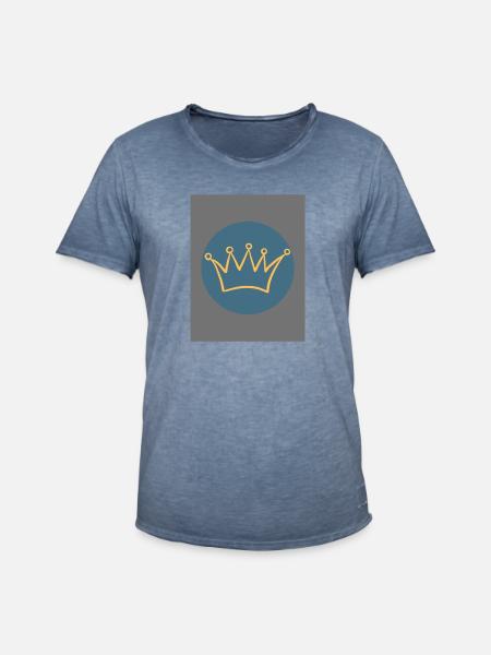 KING - Männer Vintage T-Shirt - Vintage Denim