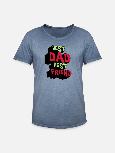 Best dad Best Friend - Men's Vintage T-Shirt - vintage denim