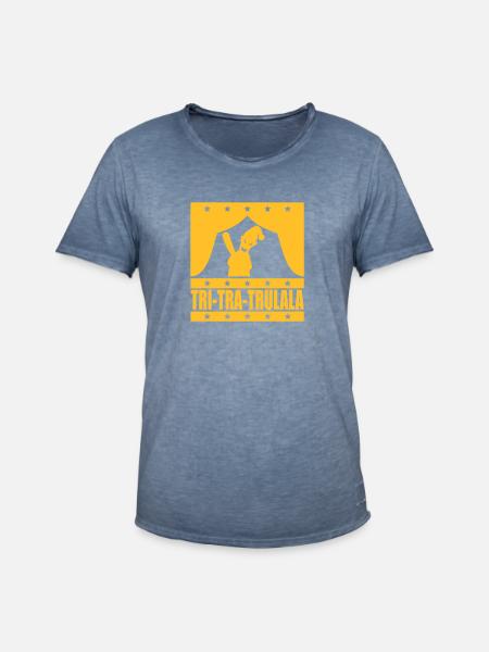 Tritratrulala mit Kasperle - Männer Vintage T-Shirt - Vintage Denim