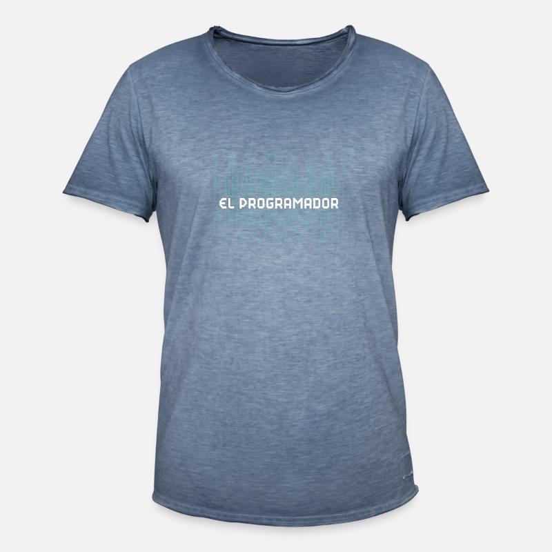 Programmierer Programmierung Informatik Computer - Männer Vintage T-Shirt - Vintage Denim