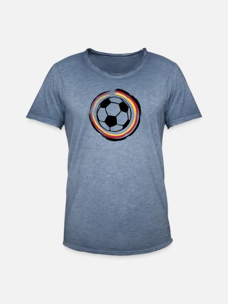 Fussball (Deutschland) - Männer Vintage T-Shirt - Vintage Denim