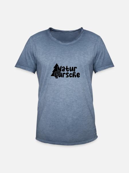 Naturbursche - Männer Vintage T-Shirt - Vintage Denim