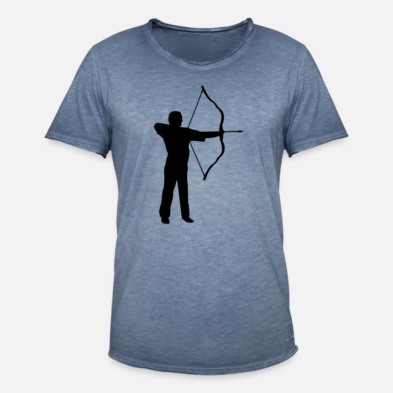 archery, archer - Men's Vintage T-Shirt - vintage denim