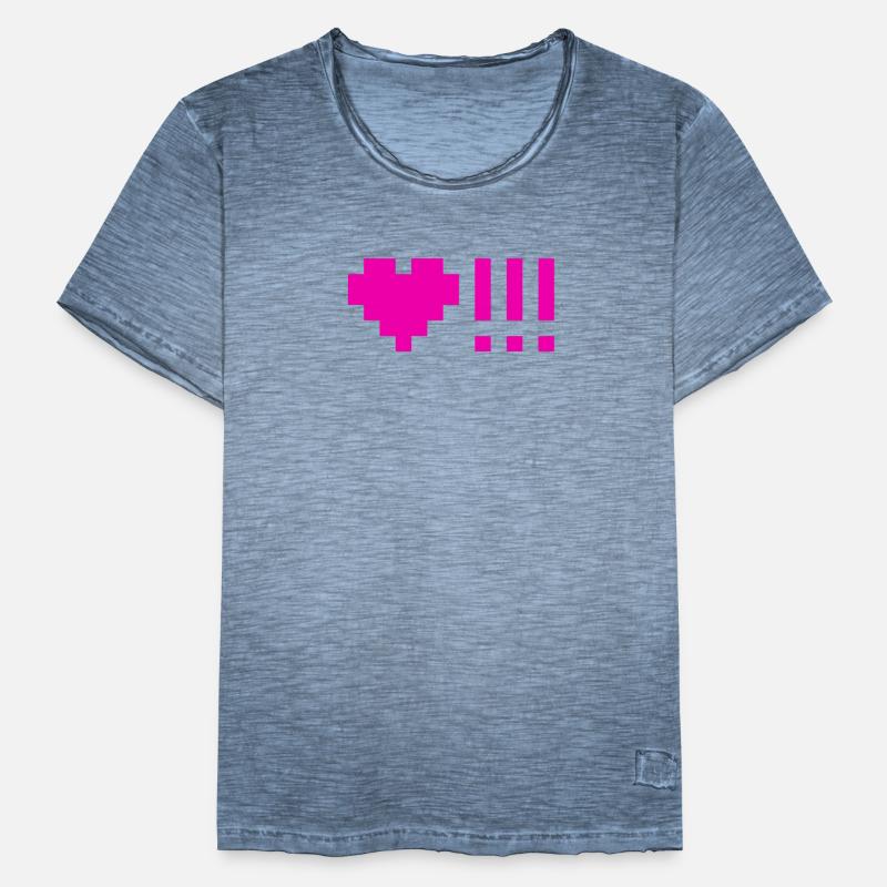 Coeurs avec trois points d’exclamation T-shirt vintage Homme