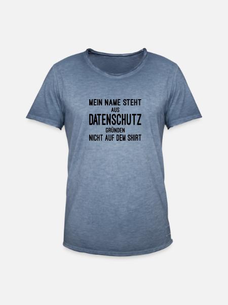 Datenschutz Name - Männer Vintage T-Shirt - Vintage Denim