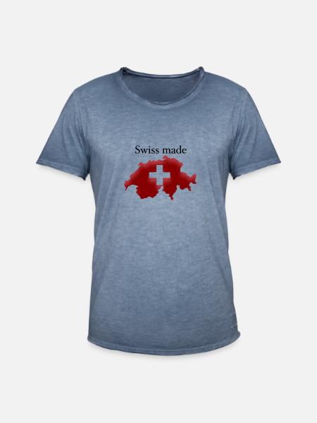 swiss made - Männer Vintage T-Shirt - Vintage Denim