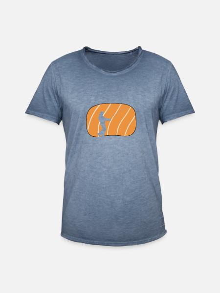 Fischen Sportfischer - Männer Vintage T-Shirt - Vintage Denim