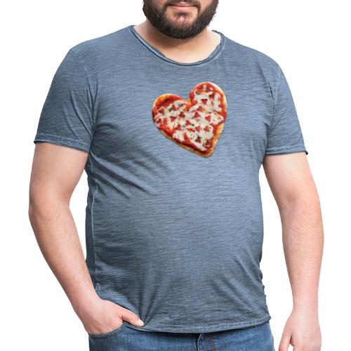 Pizza a cuore - Maglietta vintage da uomo