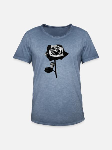 Polygone rose noire - T-shirt vintage Homme - vintage bleu jeans