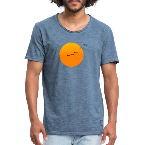 soleil oiseaux - T-shirt vintage Homme
