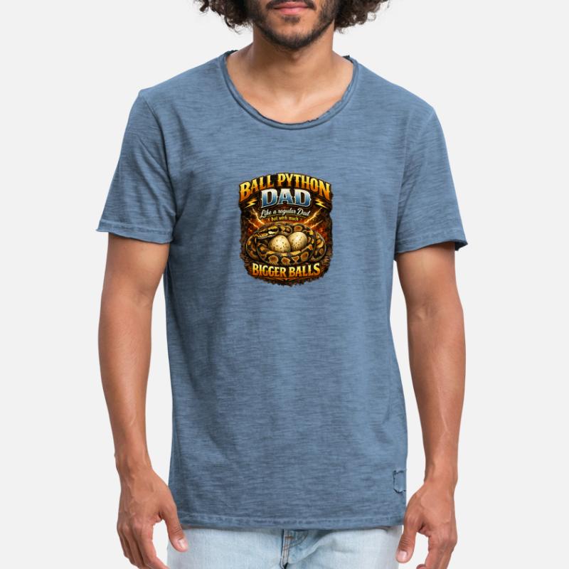 Ball Python Dad Größere Eier Königspython Besitzer Männer Vintage T-Shirt