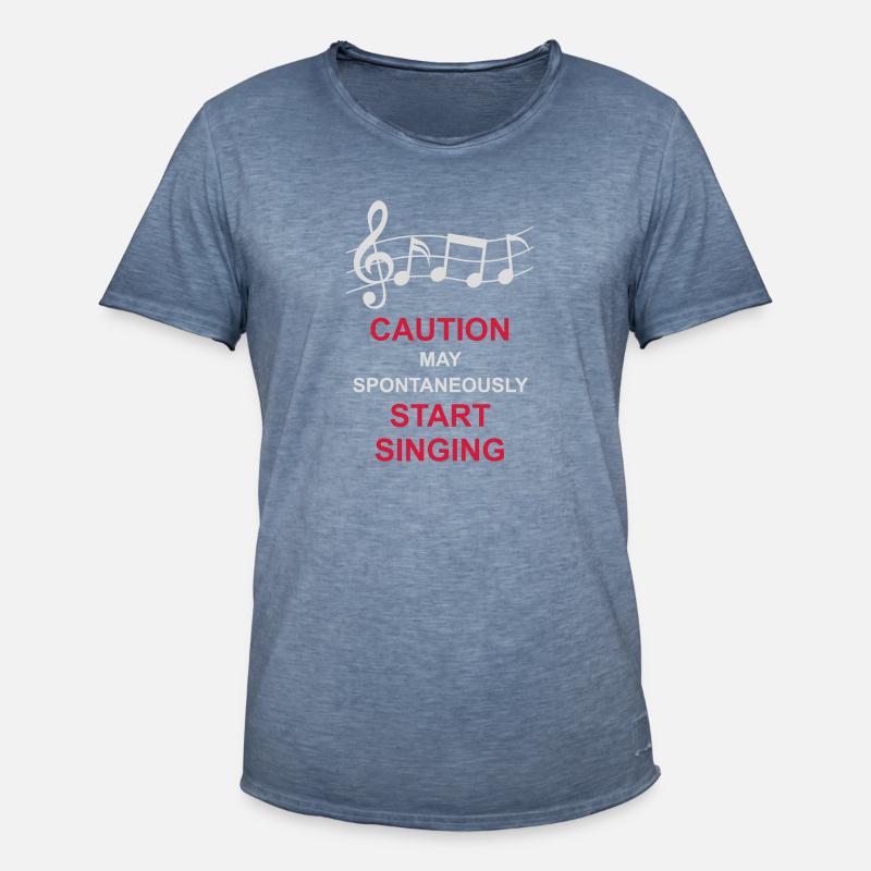 may spontaneously start singing - Männer Vintage T-Shirt - Vintage Denim