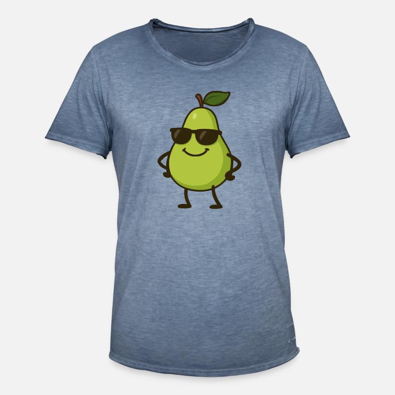 Pear Comic Cool - Men's Vintage T-Shirt - vintage denim