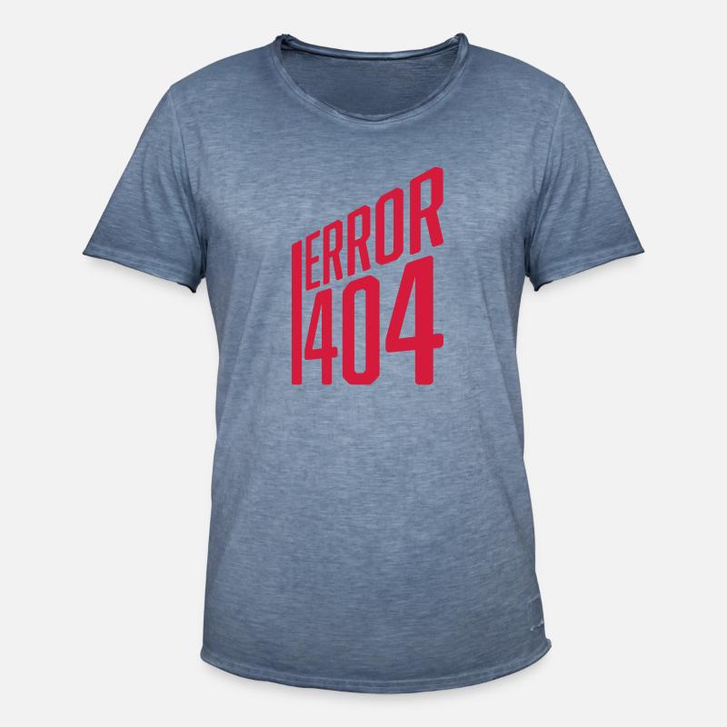 Code Fehler Error 404 - Männer Vintage T-Shirt - Vintage Denim