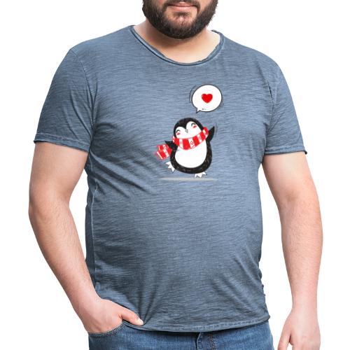 Natale Pinguino adorabile - Maglietta vintage da uomo