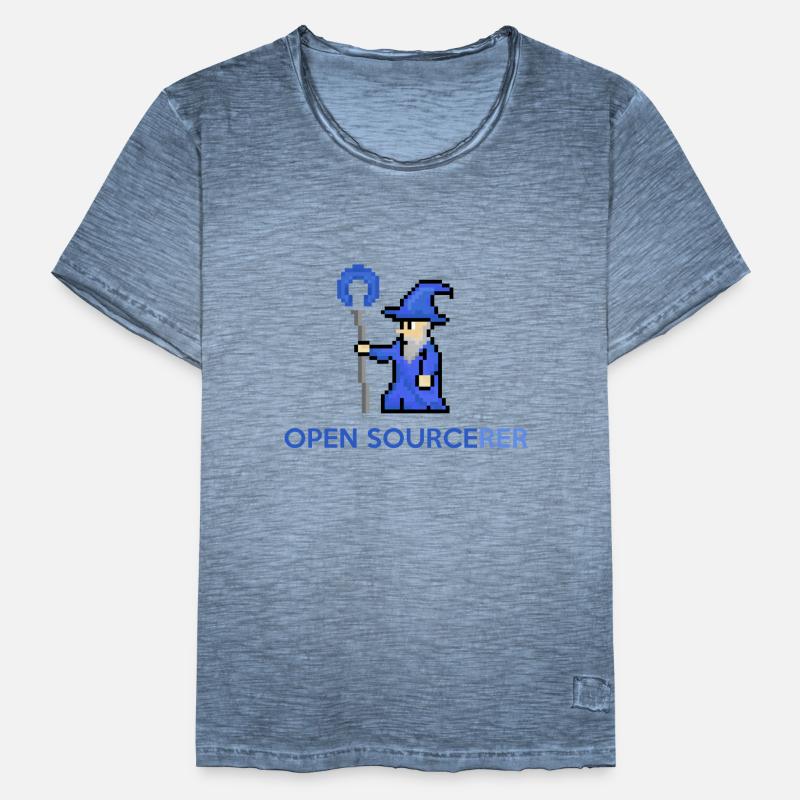 Tee-shirt programmeur sorcier open source T-shirt vintage Homme