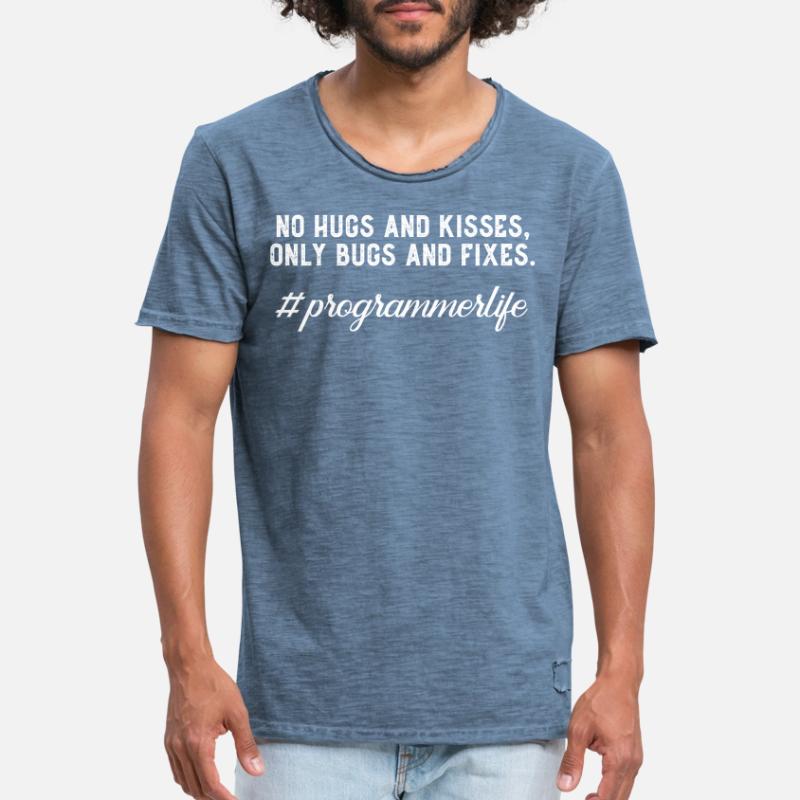 Funny Programming Developer Programmer Life Bugs Men's Vintage T-Shirt
