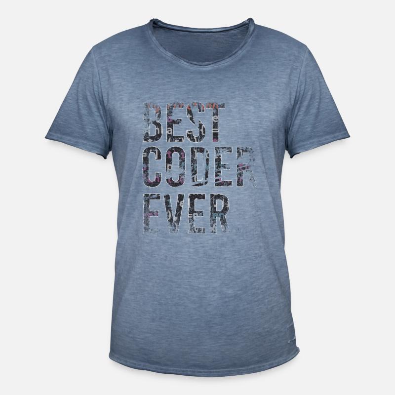 Best coder ever coding - Men's Vintage T-Shirt - vintage denim