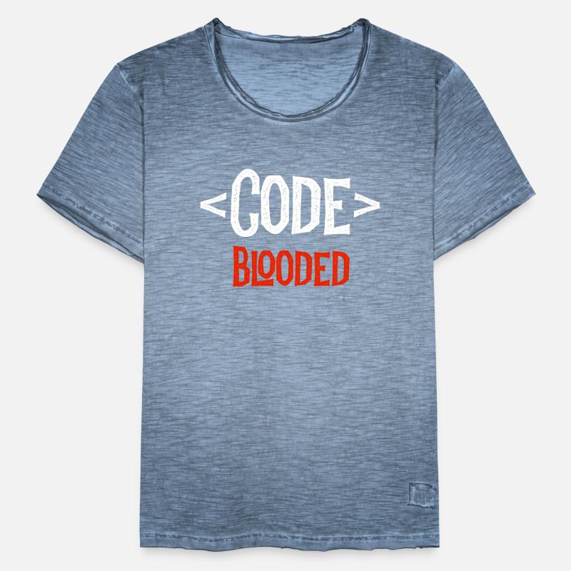 Chemise de développeur - Code Blooded - Coding Coder T-shirt vintage Homme