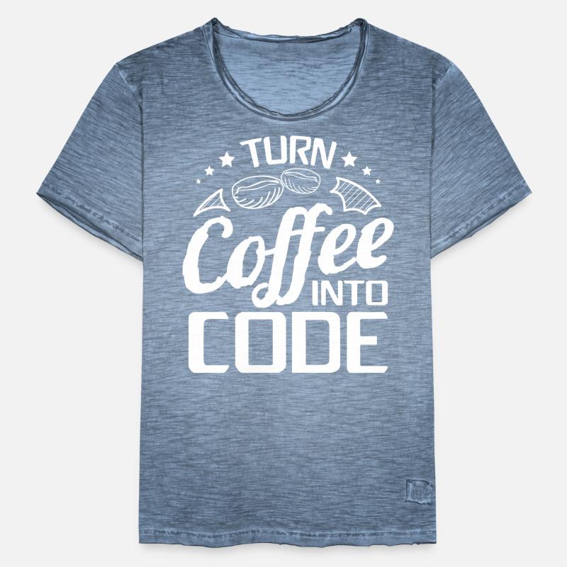 I Turn Coffee Into Code - Programmer Software Men's Vintage T-Shirt
