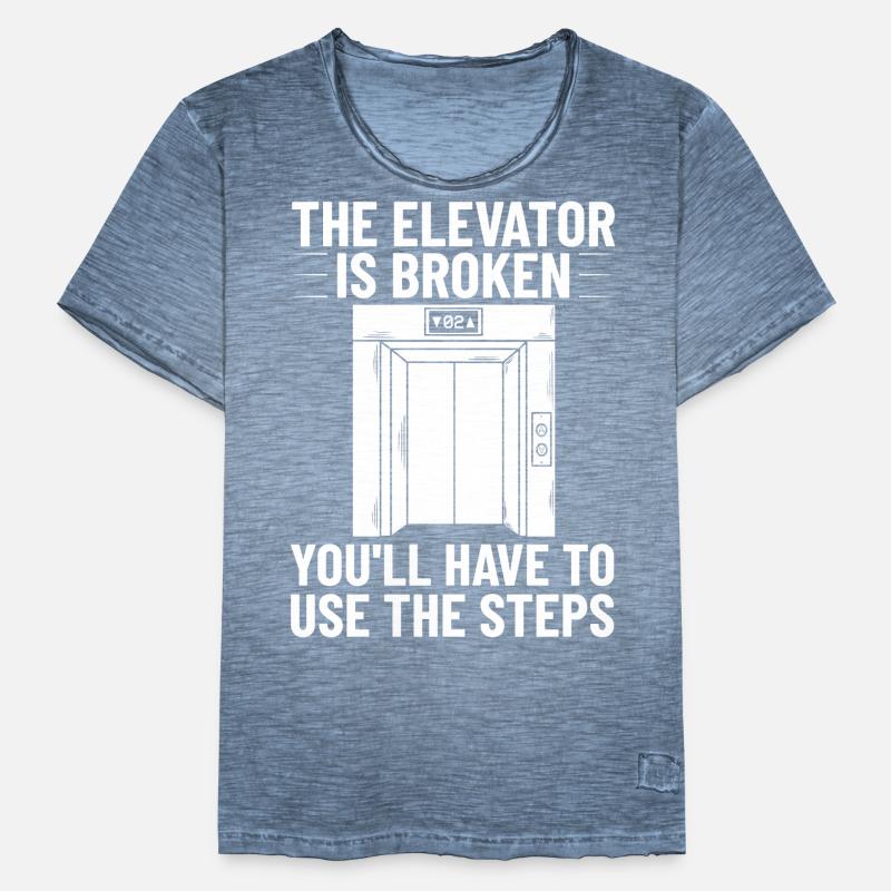 Elevator Elevator System Technician Elevator Lift Men's Vintage T-Shirt
