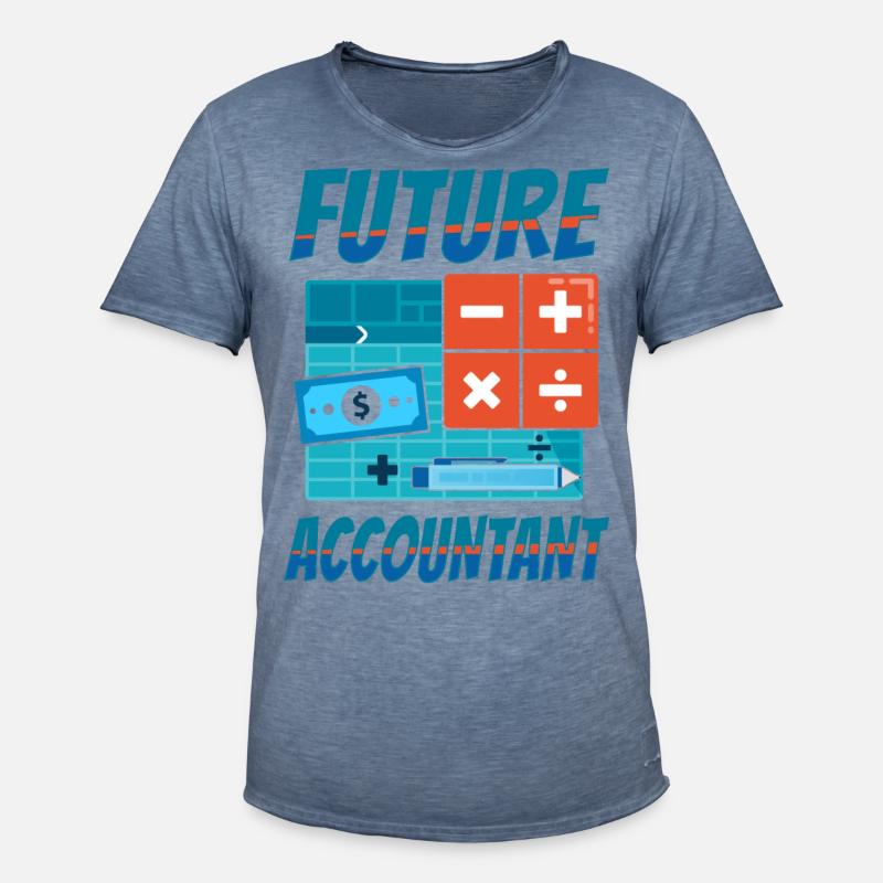 Comptable Comptable Comptable Comptabilité - T-shirt vintage Homme - vintage bleu jeans