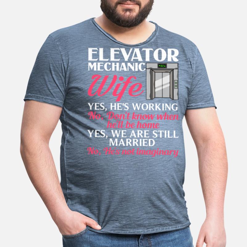 Elevator Elevator System Technician Woman Elevator Elevator Men's Vintage T-Shirt