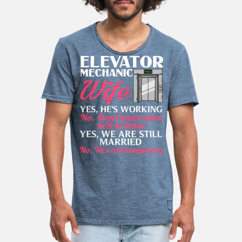 Elevator Elevator System Technician Woman Elevator Elevator Men's Vintage T-Shirt