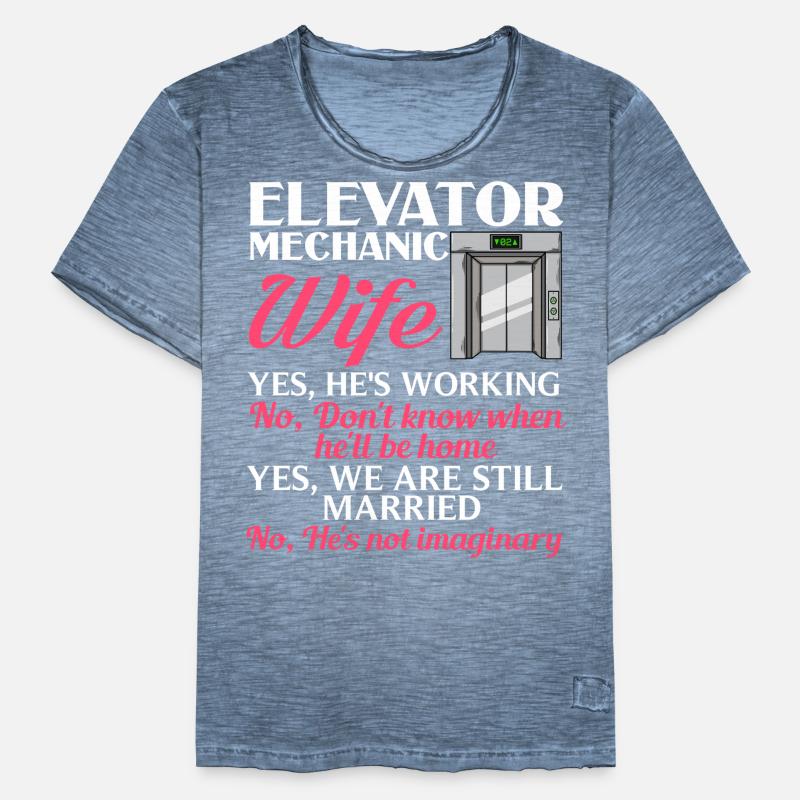 Elevator Elevator System Technician Woman Elevator Elevator Men's Vintage T-Shirt