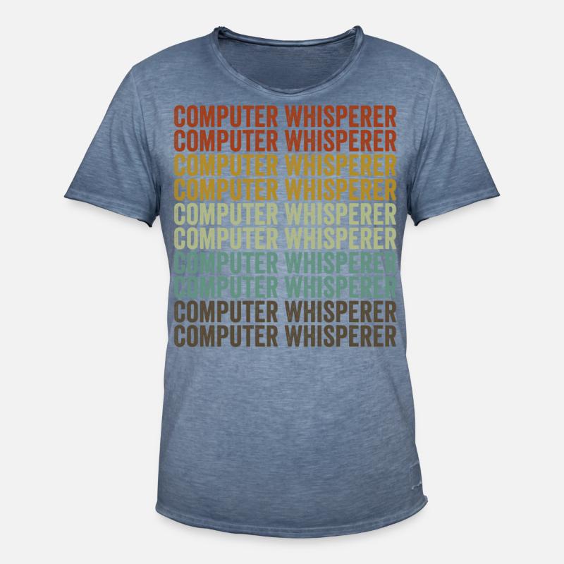 Computerflüsterer Computer Nerd IT Helpdesk - Männer Vintage T-Shirt - Vintage Denim