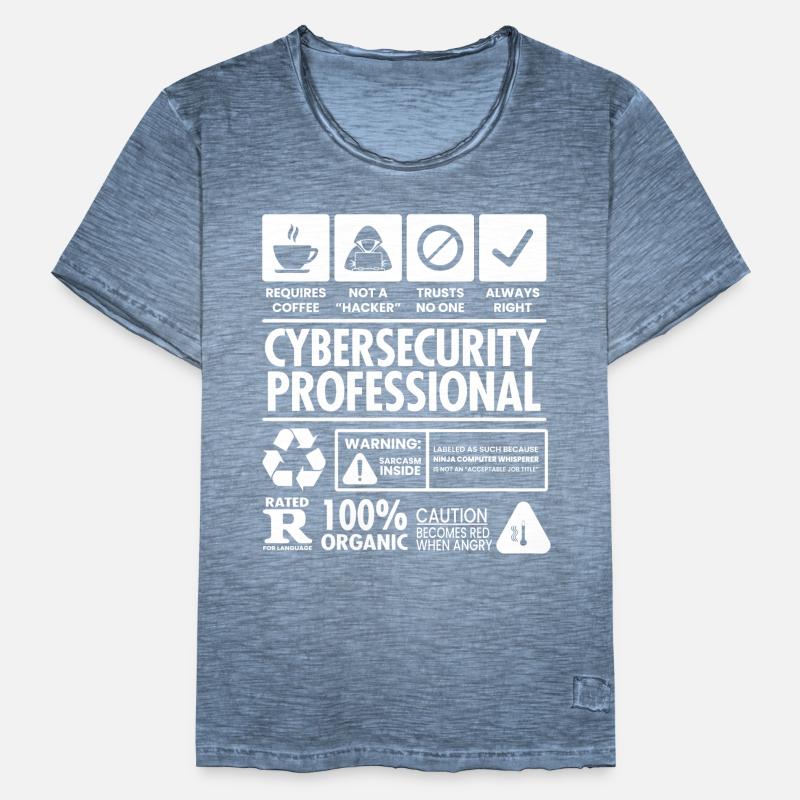 Cybersecurity Network Engineer Analyst Cyber Men's Vintage T-Shirt