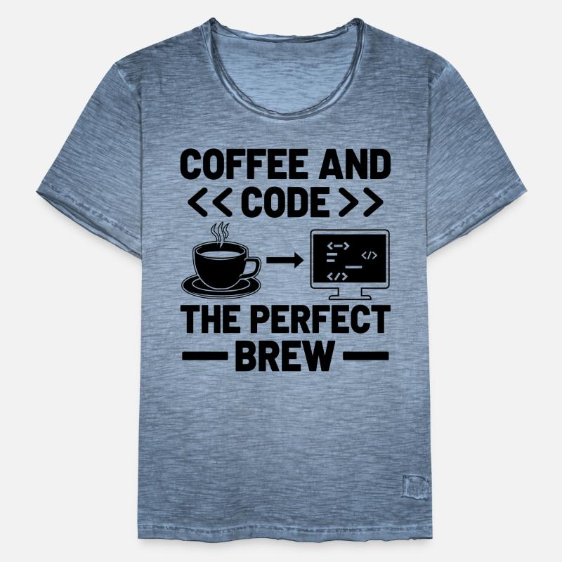 Café Codage Programmeur Codeur Développeur Nerd Coff T-shirt vintage Homme