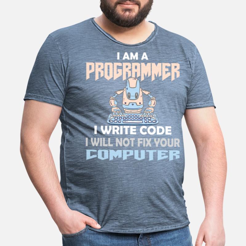 CODER HACKER PROGRAMMATEUR T-shirt vintage Homme