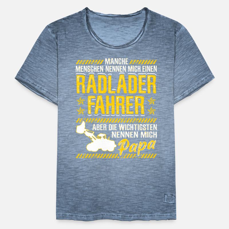 Wheelloader Dad Gift Wheel loader Excavator Men's Vintage T-Shirt