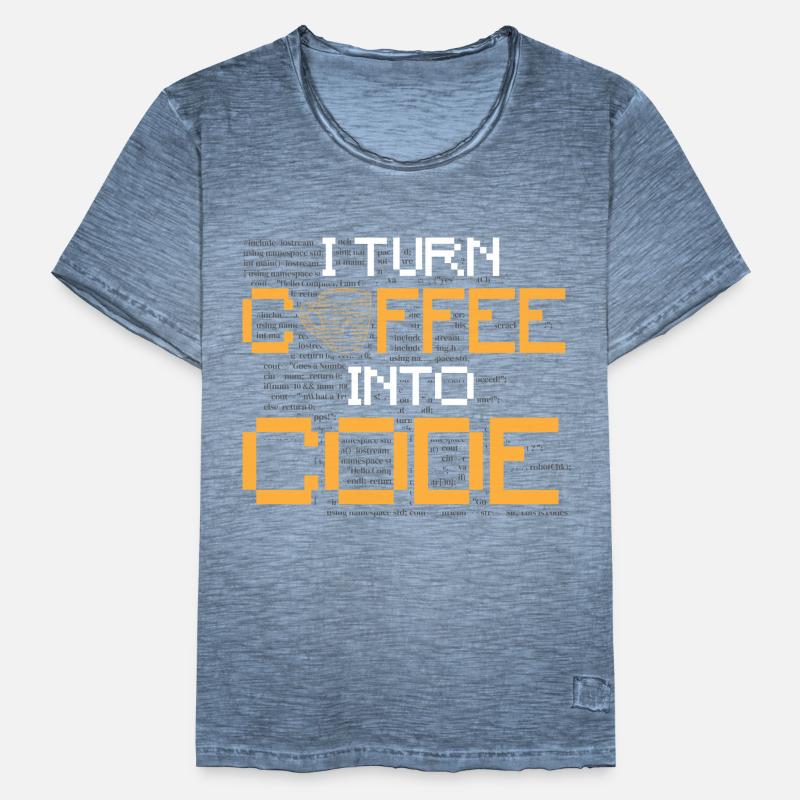 I Turn Coffee Into Code - Programmer Software Men's Vintage T-Shirt