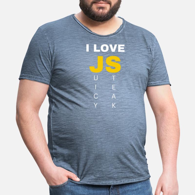JavaScript web developer funny programming Men's Vintage T-Shirt