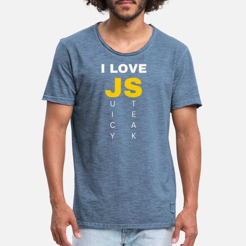 JavaScript web developer funny programming Men's Vintage T-Shirt